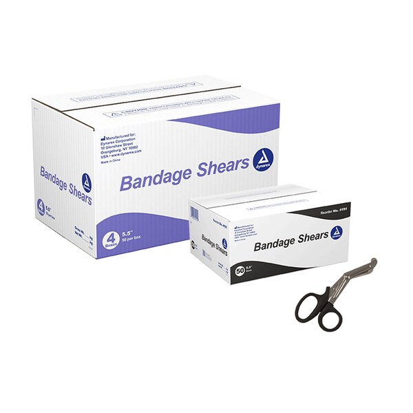 Dynarex Bandage Shears, 5.5", Black, 200PK 4191 - main