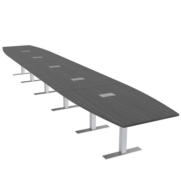 Skutchi Designs 22 Person Conference Table With Power Unit | 22' Boat Table | Harmony Series HAR-BOT-48X264-T-WA7949-ESIL - main