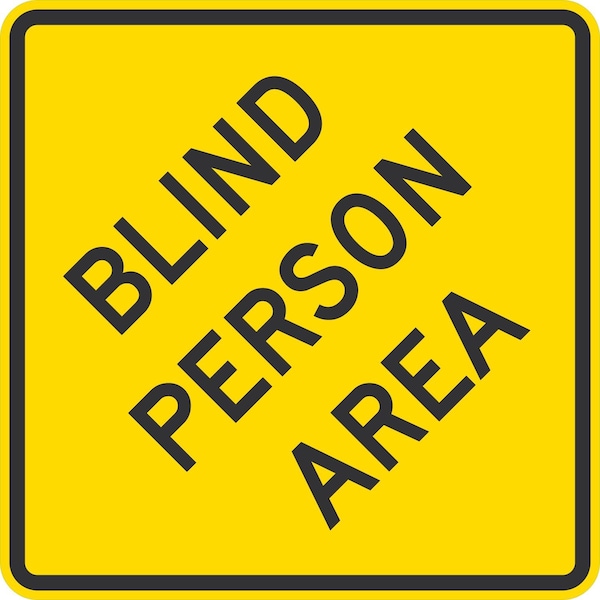 Lyle Blind Person Area, 24x24, High Intensity Prismatic, Yellow G-13237-HI_24x24 - main
