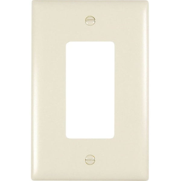 Legrand TradeMaster Wallplate, 5.06 in L, 3.31 in W, 1 -Gang, Nylon, Light Almond TPJ26LA - main