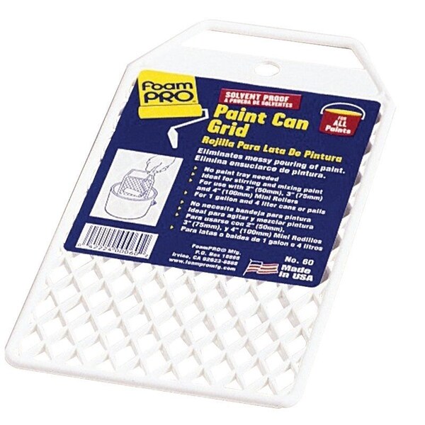 Foampro Bucket Grid, 10 in L, 4 in W, For: 1 gal Can with Rollers Up to 4 in Wide 60 - main