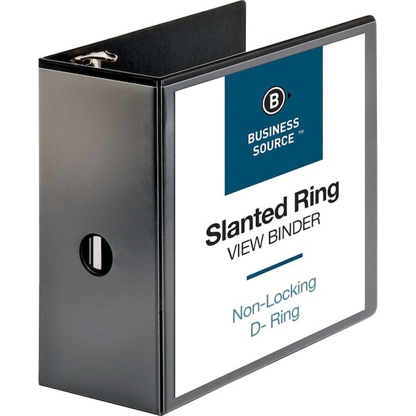Business Source Ring Binder, Black, Clear Sleeve BSN28451 - main