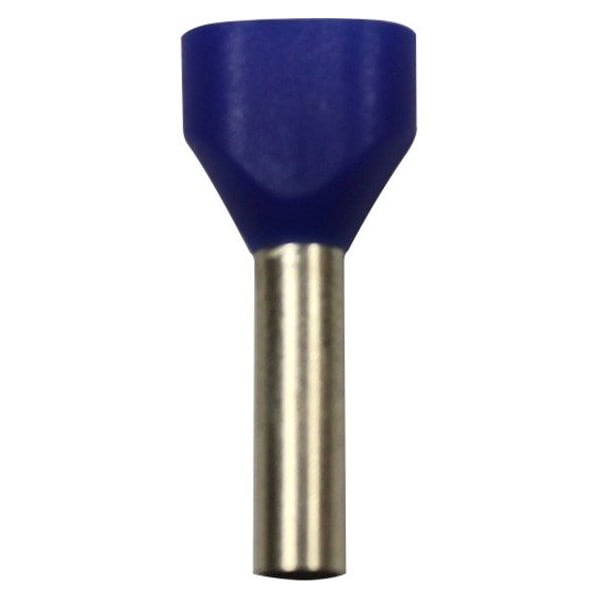Eclipse Tools Wire Ferrule, Blue, Twin, 14 x 2 AWG, PK200 701-083 - main