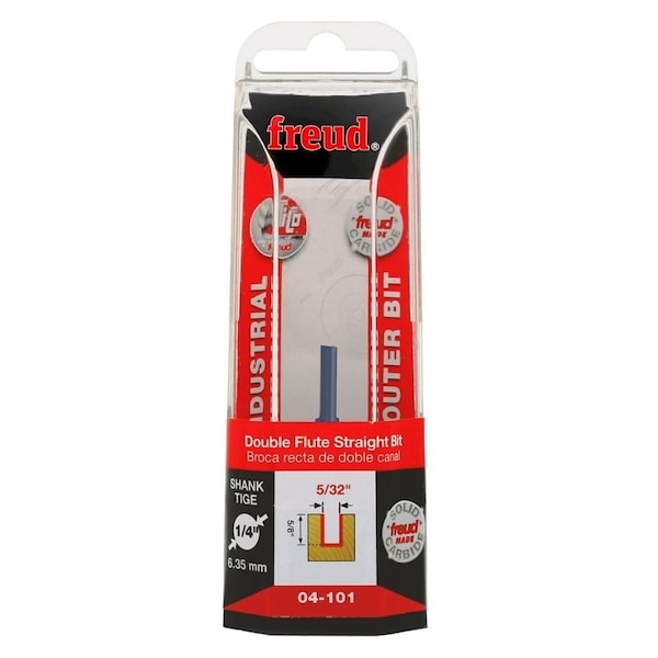 Diablo Double Flute Straight Bit, 5/32 in Dia Cutter, 5/8 in L Cutting, 1-1/2 in OAL 04-101 - main