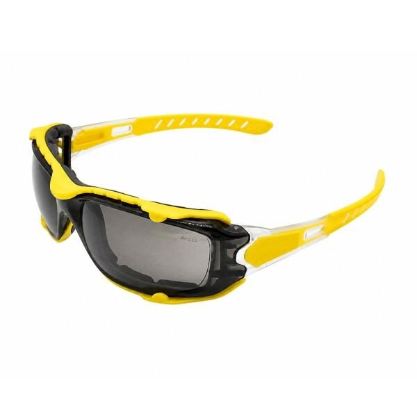 Interstate Safety Full-Seal Safety Glasses with Smoke Mirror Lens and Removable EVA Foam Gasket, Yellow 40255 - main