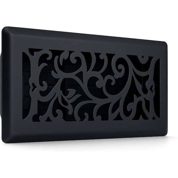 Sierra Grates 4 in. H X 14 in. W Powder Coat Steel, Textured Black Floor Register FLR414-BLK - main