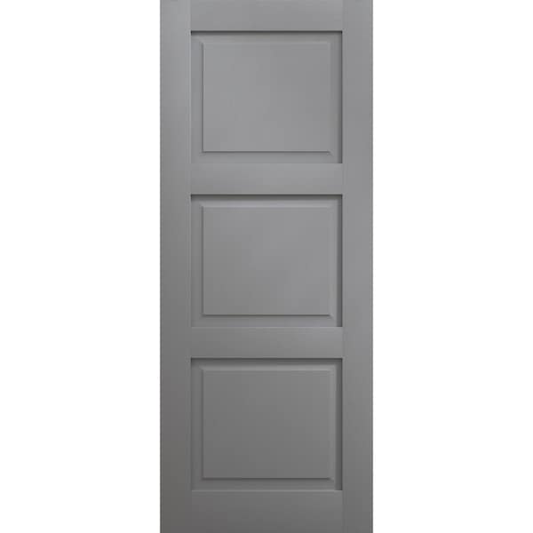Sartodoors Slab Door Panel 24 x 96 inches, Ego 5010 Painted Grey Oak, Wood Veneer Doors, Pocket Closet Slidi EGO5010S-SEK-2496 - main