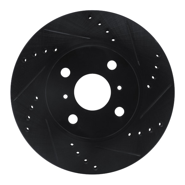 Dynamic Friction Co DFC Brake Rotor - Drilled and Slotted - Black 633-76078R - main