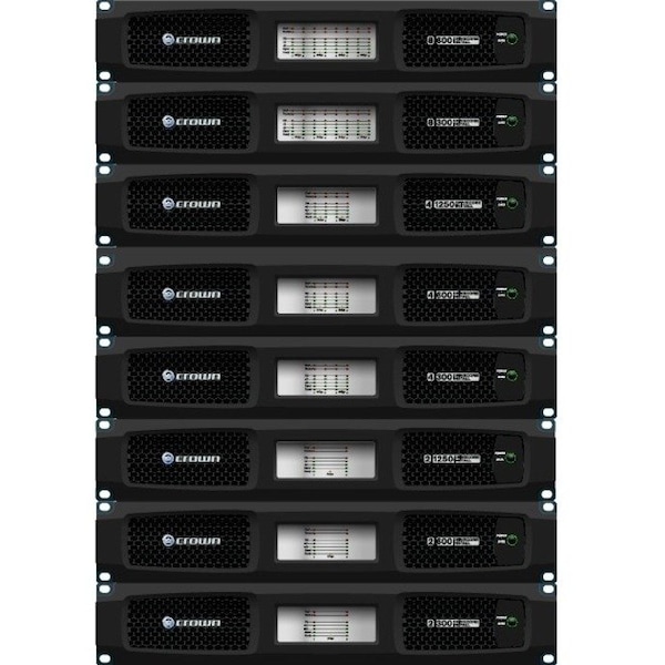 Harman Professional Solutions Crown DriveCore Install 8, 300 Amplifier - 2400 W RMS - 8 Channel - 20 Hz to 20 kHz - 1400 W DCI8X300UUSFX - main