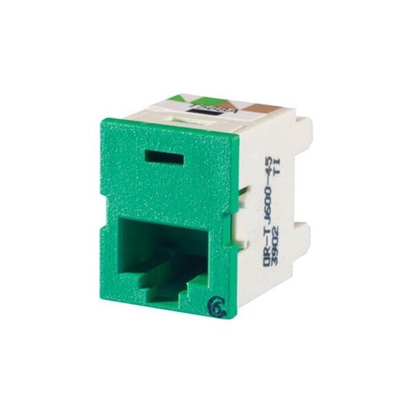 Ortronics 1-PORT MOD JACK 110 8W8P UTP, T568A/B CAT6 IP5 CLARITY6, TRACJACK GREEN TJ600-45 - main