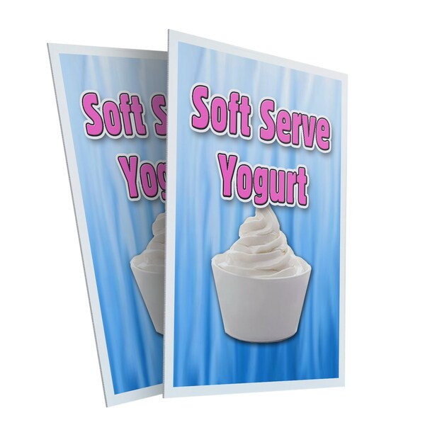 Signmission Soft Serve Yogurt, Plastic Signs Only 24 Inch x 36 Inch, Corrugated Plastic, 2PK CSB-2436-2PACK-Soft Serve Yogurt - main