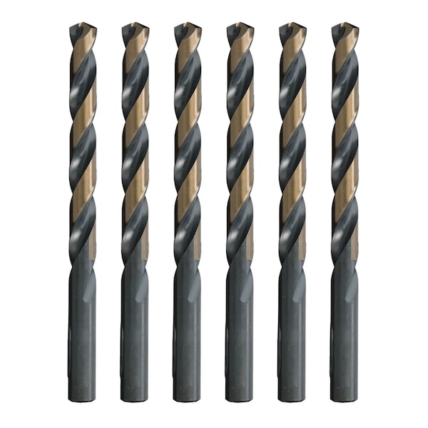 Zoro 1/2" Drill Bit, Heavy-Duty M2-Premium HSS Jobber Length Split Point Black/Gold Finish ZDB-01-1/2 - main