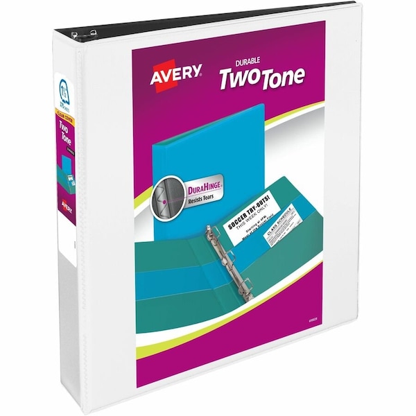 Avery Two-Tone Durable View Binder, Black/Whit 17287 - main