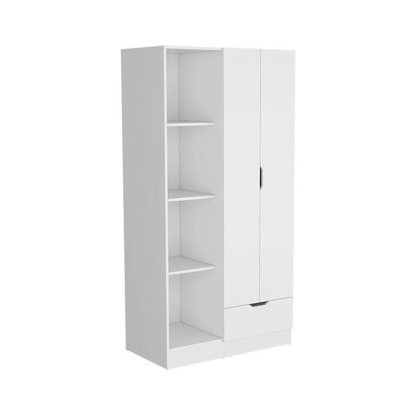 Homeroots 35" White Drawer Combo Dresser 534924 - main