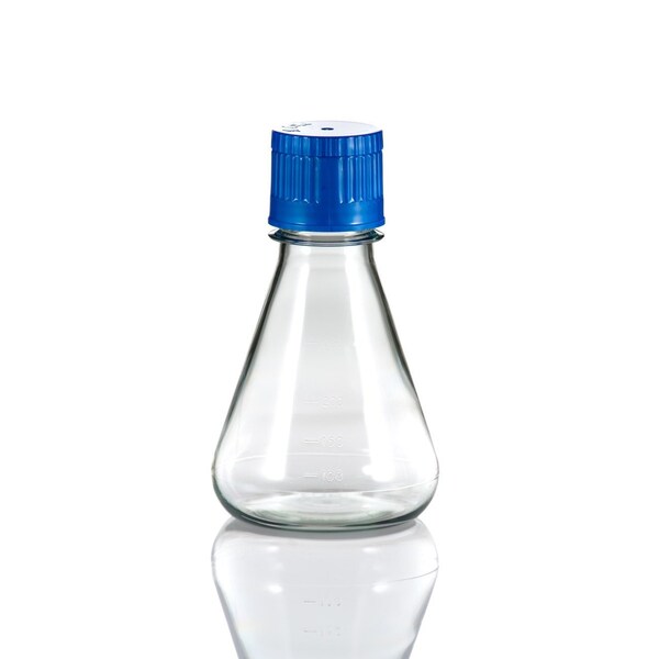 Tri Forest Enterprises RPI Erlenmeyer Flask, Flat Bottom, Optically Clear, Sterile, 250 ml, PC, 12PK 400870-250 - main