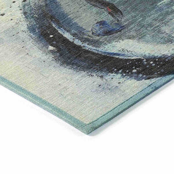 Homeroots 9' X 12' Gray Charcoal And Red Abstract Washable Indoor Outdoor Area Rug 631159 - main