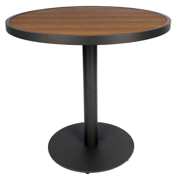 Newtechwood 31 1/2" PolyAluminum Round Table in Peruvian Teak OD-RPT-720-TK - main
