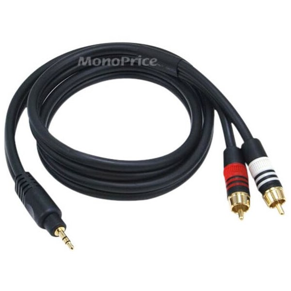 Monoprice A/V Cable, 3.5mm(M)/2 RCA(M), 3ft 5597 - main