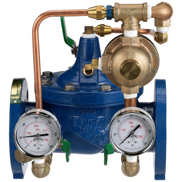 Wilkins 2in ZW209 Press Reduc Vlv Glb Body ANSI 150 Flg SS seat 30-300psi Cpr Tube 2-ZW209HP - main