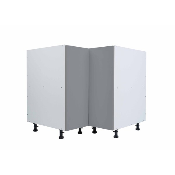 Cambridge Radiance 36inW x 24inD x34.50inH Ready to Assemble Slab Corner Lazy Susan Kitchen Cabinet Matte Grey SA-BLZ36-MG-KIT - main
