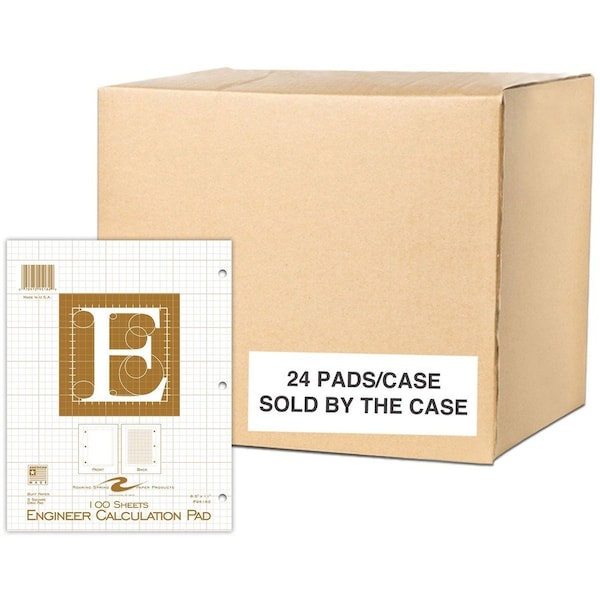 Roaring Spring 5x5 Grid Engineering Pad, 15 Buff, 3 Hole Punched, 85 x 11 100 Sheets, Buff Paper, Beige ROA95182 - main
