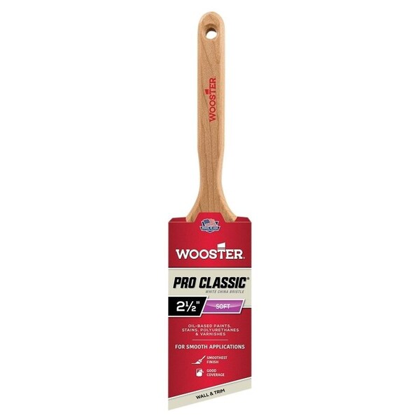 Wooster Z1222-2-1/2 Paint Brush, 2-1/2 in W, 3-3/16 in L Bristle, China Bristle Z1222-21/2 - main