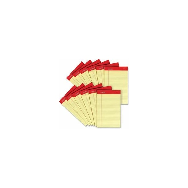 Universal 5 x 8" Canary Jr. Legal Economy Ruled Writing Pad, 50 Pg, 12PK UNV46200 - main