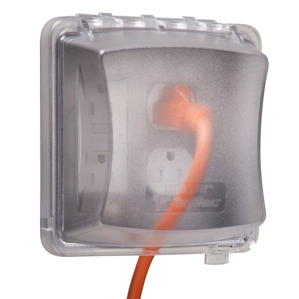 Taym 2 Gangs -Gang Vertical Electrical Box Cover, , Polycarbonate MM2420C - main