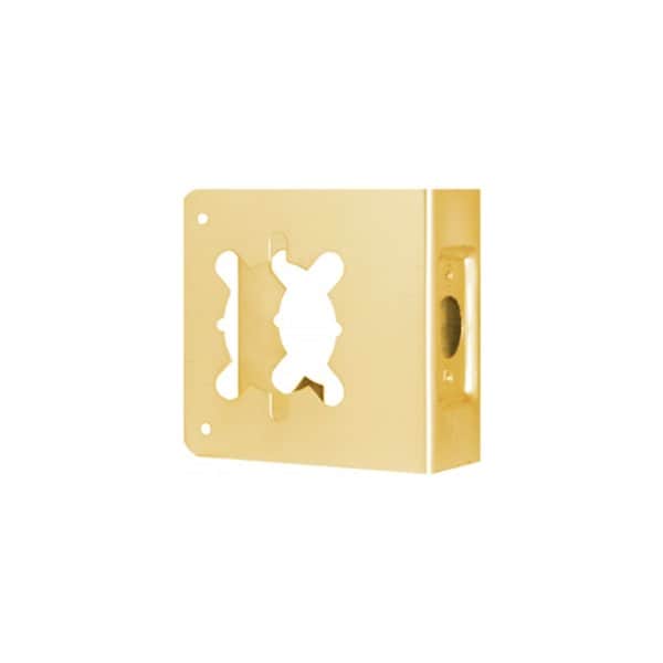 Don-Jo Mfg Door Wrap 2-3/4in Backset, 1-3/4in Door, 4-3/4in W x 4-1/2in H, 2-1/8in Hole, 605/US3 Polished Brass 81-PB-2-CW - main