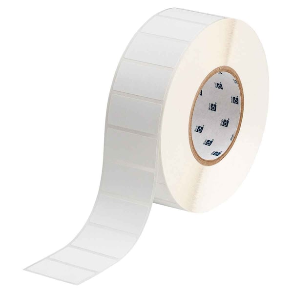 Brady Weather Resistant Polyester Outdoor Labels 1 in H x 2 in W White 3000/RL THT-17-8591-3-WT - main
