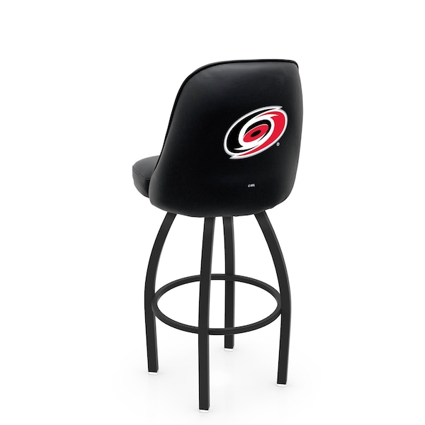 Holland Bar Stool Co Logo Grizzly Carolina Hurricanes 36 in. Swivel Bar Stool with Black Wrinkle Finish L048 - main