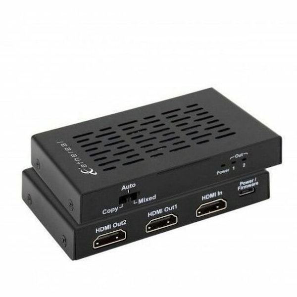 Metra HDMI Splitter with 1 Input and 2 Outputs and Built-in Scaling CS-1X2HDMSPL5 - main