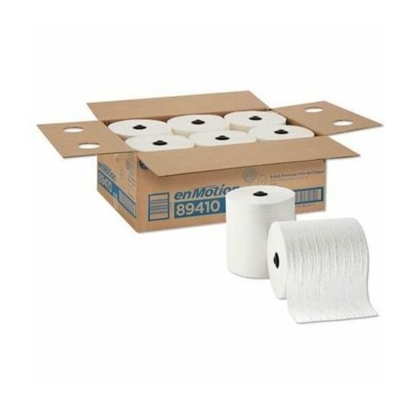 Georgia-Pacific enMotion Hardwound Paper Towels, 1 Ply, Continuous Roll Sheets, 425 ft, White, 6 PK 89410 - main