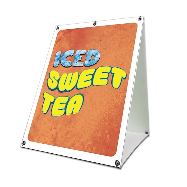 Signmission Iced Sweet Tea, 36 Inch x 24 Inch A-frame Yard Sign, Coroplast Yard Sign SBC-2436-30397 - main