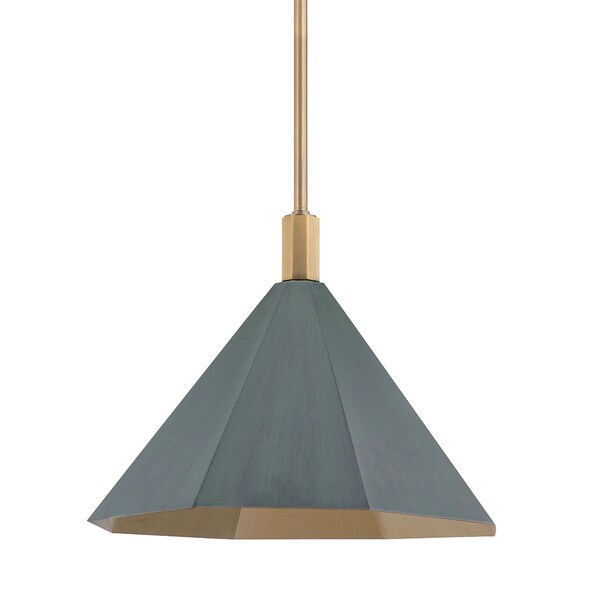 Troy Lighting Huntley 1 Light Pendant 22 In. Patina Brass F8322-PBR/VER - main