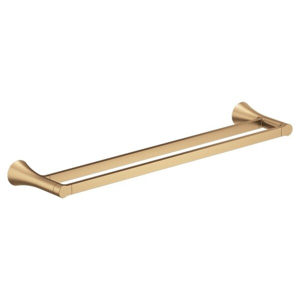 Moen Mikah Series Double Towel Bar, 24 in L Rod, Zinc, Bronze, Wall Y0722BZG - main