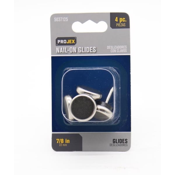 Projex Silver 7/8 in. Nail-On Nickel Chair Glide, 4PK P0136 - main