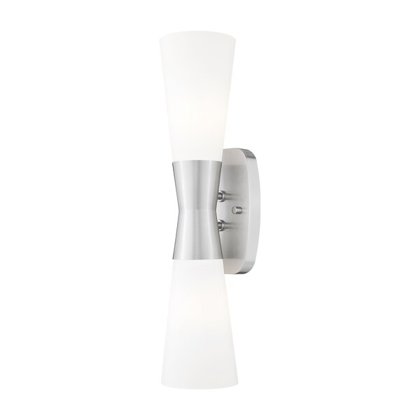 Z-Lite Emrys Brushed Nickel 2 Light Wall Sconce 4504-2S-BN - main