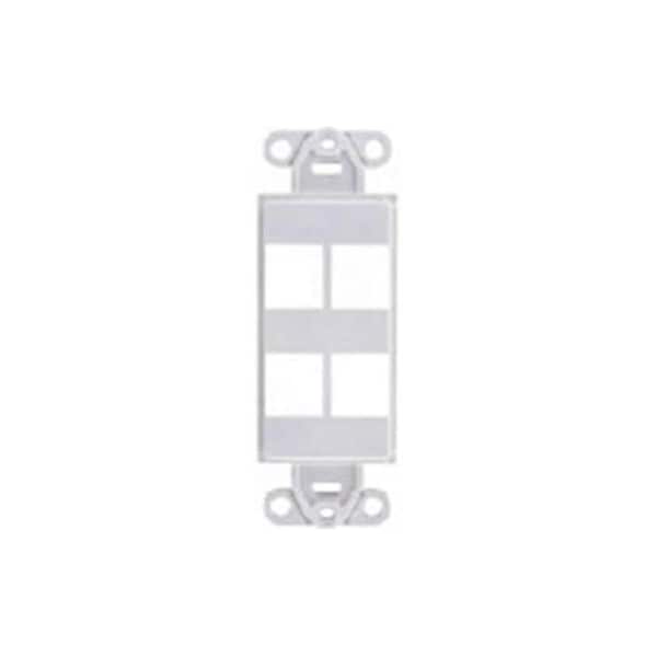 Belden 4-PORT KEYCONNECT DECO ADAPTER, ELECTRIC WHITE AX106575-EW - main