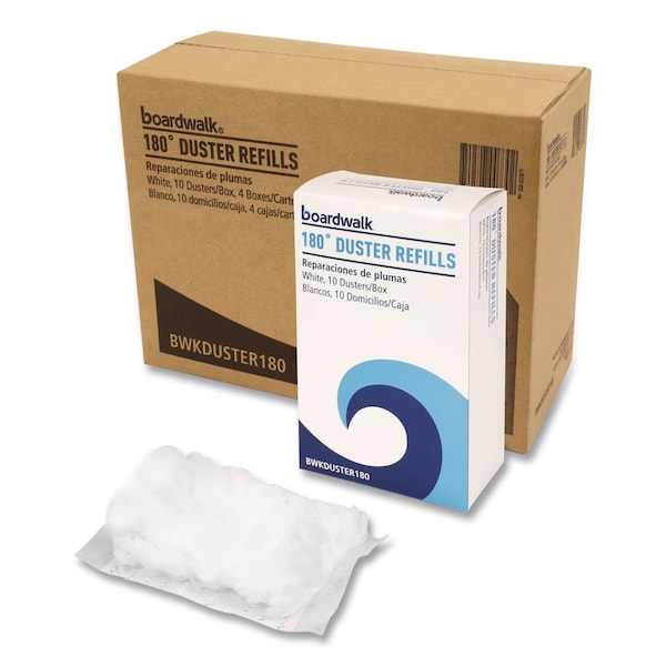 Boardwalk Duster Refills, Soft Fluffy Fibers, White, 40PK 96493-BWK - main