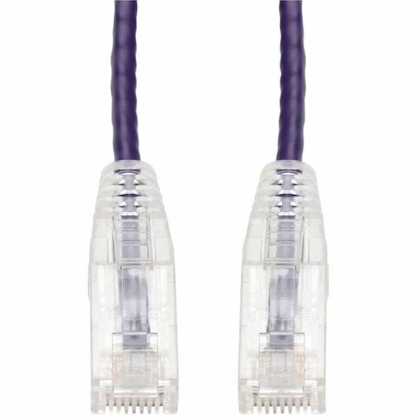 Add-On 5FT RJ-45 MALE TO RJ-45 MALE STRAIGHT PURPLE CAT6 SLIM UTP COPPER PVC ADD-5FSLCAT6-PE - main