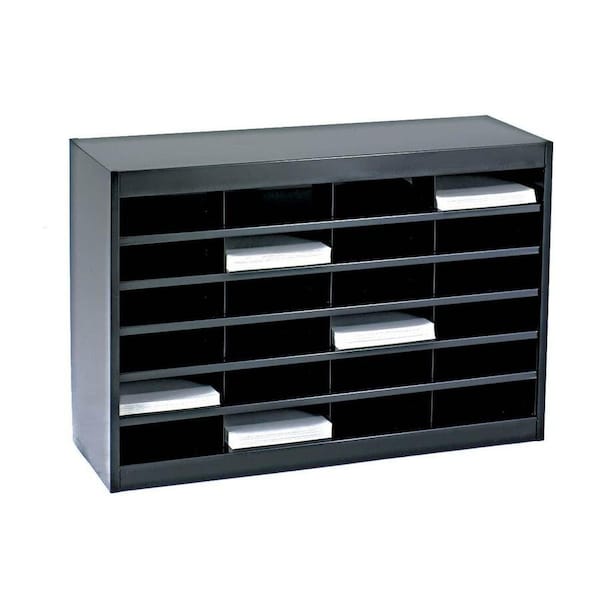 Safco Literature Organizer, 24 Compartments, Blk 9211BLR - main