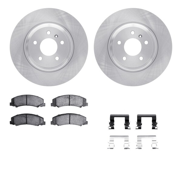 Dynamic Friction Co DFC Rotors with EURO 5000 Ceramic Brake Pads includes Hardware 6612-46047 - main