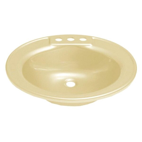 Perfectpitch 17 x 20 in. 3 Faucet Holes Oval Lavatory Sink - Parchment PE3640965 - main