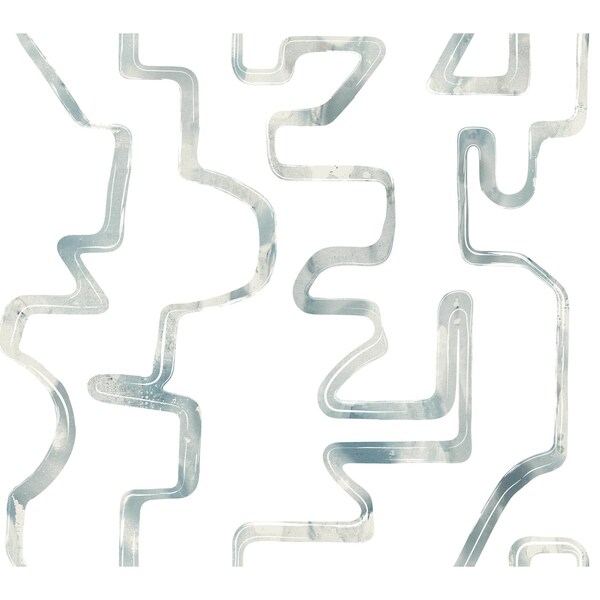 York Wallcoverings Abstract Aura Blue Smoke Wallpaper AG2055 - main