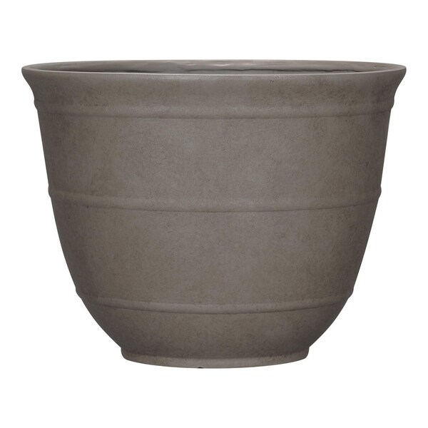 L&G 9.6 in. H X 12 in. W X 12 in. D X 12 in. D Polyresin Brighton Planter Mocha PVJ6312SMJ - main