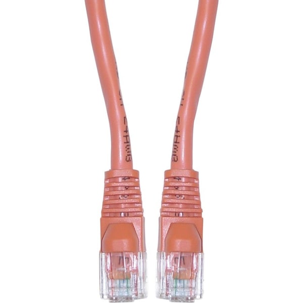 Cable Wholesale Cat5e Orange Ethernet Patch Cable- Snagless Molded Boot- 7 foot 10X6-03107 - main