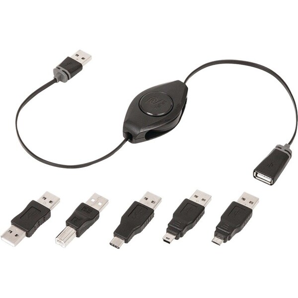 Emerge Technologies ReTrak ETPRU6M Premier Retractable Universal Charge & Sync Cable Kit ETPRU6M - main