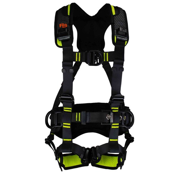 Fall Safe Safety Harness, Aluminum, L/XL, Black/Green FS240ICD-L/XL - main