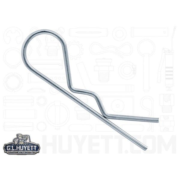 Huyett Bridge Pin, Zn Plt Spg Stl, .047 Wire Dia x 1.562 L x .310 In Eye Dia x Fits .25 to 3/8 Shft BP-224 - main